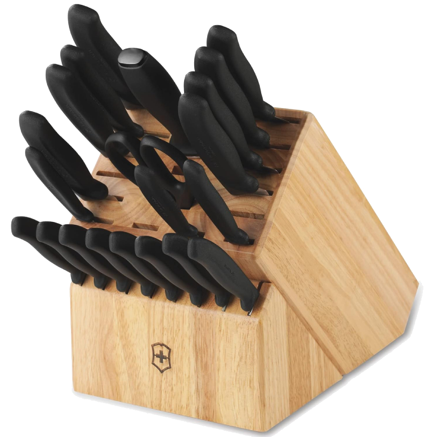 Swiss Classic 22Pc Knife Block Set - Black