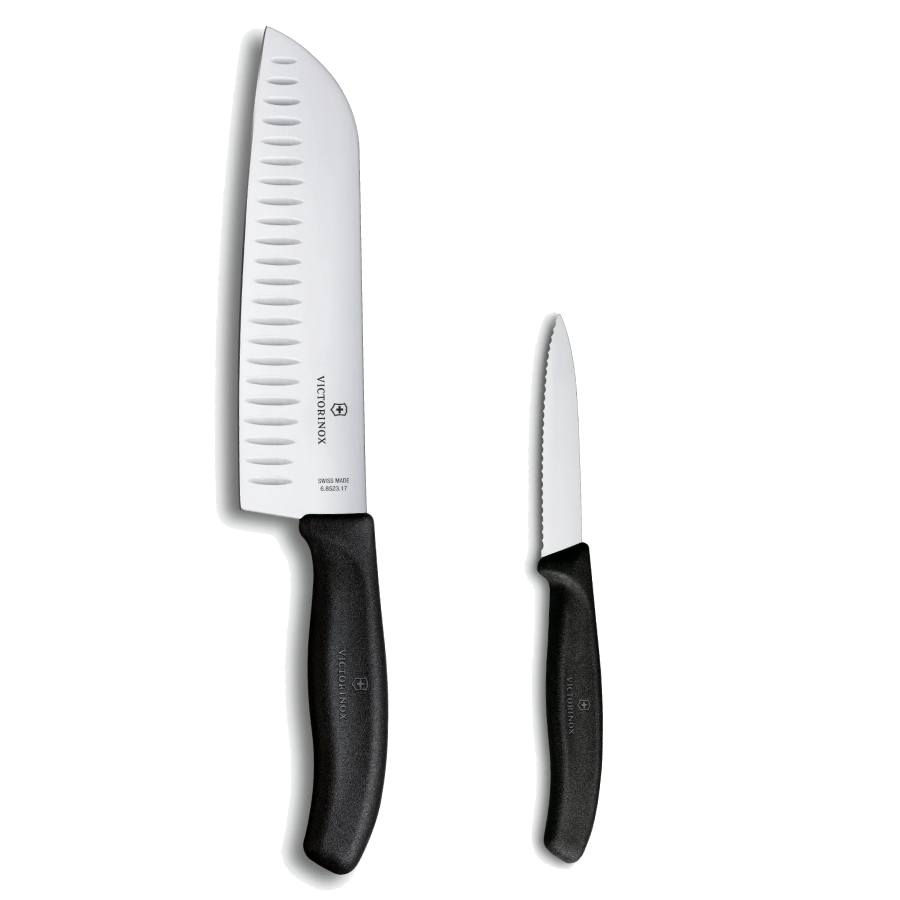 Coffret d'office et Santoku Swiss Classic - Noir - 2 pièces