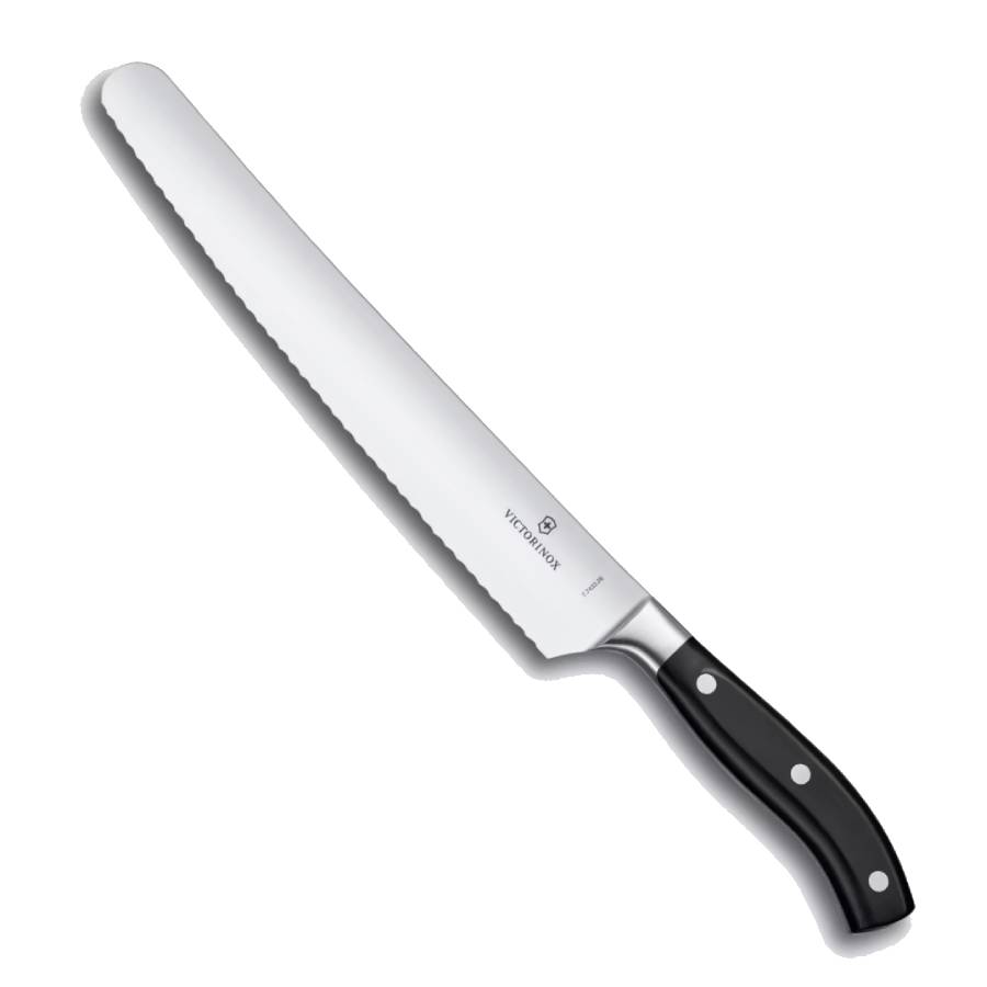 Grand Maitre Serrated Bread & Pastry Knife - Black - 10.25 inch